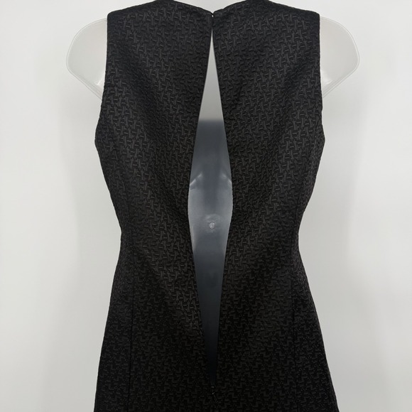 VTG Badgley‎ Mischka Sz 2 Fit & Flare Cocktail Dress Embellished Straps Textured - Picture 5 of 9